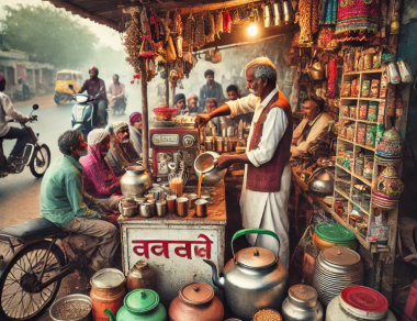 Tea stall illustration